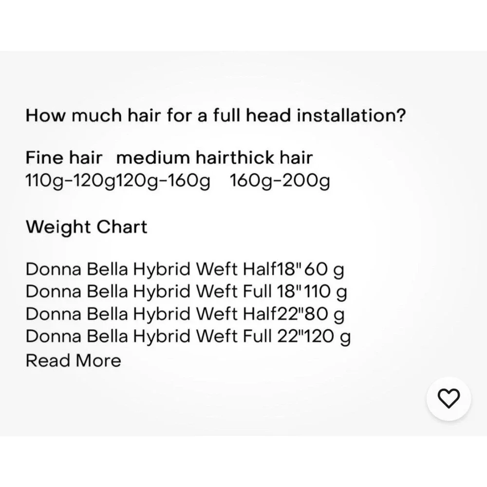 Donna Bella Hybrid Weft Extension Full Pack 22